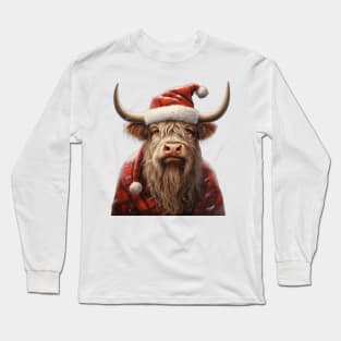 Santa Is Cow-ming To Town Long Sleeve T-Shirt